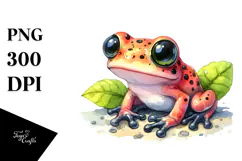 Baby Frog with Big Eyes PNG Product Image 1