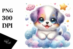 Cute Baby Puppy Clipart Product Image 1