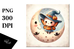 Cute Halloween Baby Butterfly PNG Product Image 1