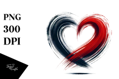 Paintbrush Style Heart PNG Product Image 1