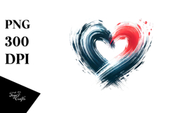 Paintbrush Style Heart PNG Product Image 1