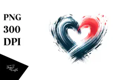 Paintbrush Style Heart PNG Product Image 1