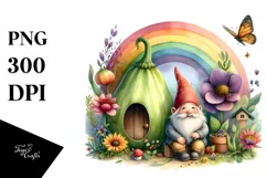 Colorful Gnome House Vegetable Illustration Rainbow Clipart Product Image 3