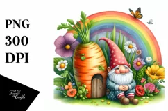 Colorful Gnome House Vegetable Illustration Rainbow Clipart Product Image 3