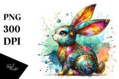 Colorful Bunny PNG Product Image 1