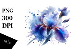 Material Iris Watercolor PNG Product Image 1