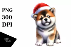 Expressive Baby Akita PNG Product Image 1