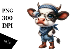 Contempt Baby Cow Fancy es | Sublimation | Clipart. Product Image 1