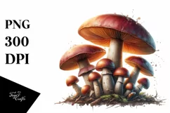 Detailed Glossy Mushroom PNG Product Image 1
