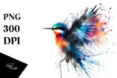 Grunge Bird Painting PNG Product Image 1