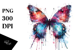 Grunge Butterfly Painting PNG Product Image 1