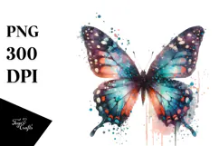 Grunge Butterfly Painting PNG Product Image 1