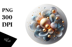 Abstract Cosmos Watercolor Splash PNG Product Image 1