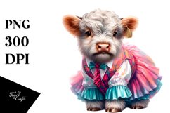 Colorful Baby Highland Cow in East Coast Swing Dancer&#039;s Product Image 1