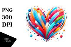 Simple Paintbrush Style Heart, PNG Product Image 1