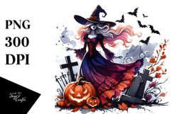 Witch Dressed Halloween | Sublimation Clipart Product Image 3