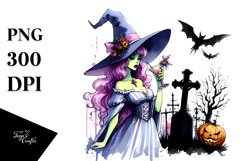 Witch Dressed Halloween | Sublimation Clipart Product Image 3