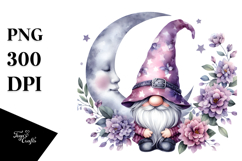 Cute Watercolor Gnome with Big Hat Product Image 1