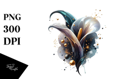 Calla Lily Watercolor Splash PNG Product Image 1