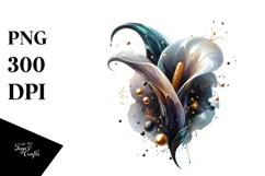 Calla Lily Watercolor Splash PNG Product Image 1