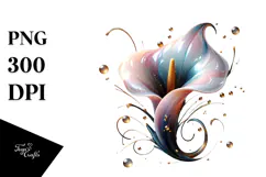 Abstract y Calla Lily in Watercolor Product Image 1