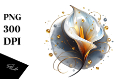Calla Lily Watercolor Splash PNG Product Image 1