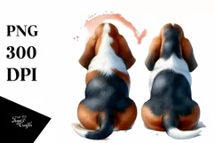 Basset Hound Tails Heart Unity PNG Product Image 1