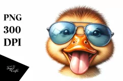 Funny Cute Duck Portrait Smiling | Sunglasses Forehead Product Image 3