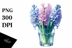 Watercolor Filled with Large Hyacinth | Clipart Product Image 3