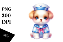 Vibrant Pastel Cute Puppy Sailor Suit Product Image 1