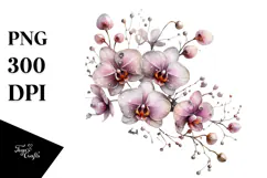 Orchid Made of Material PNG Product Image 1