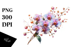 Orchid Made of Material PNG Product Image 1