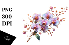 Orchid Made of Material PNG Product Image 1