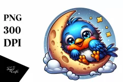Colorful Robin Cartoon Sublimation Clipart Product Image 3