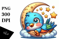 Colorful Robin Cartoon Sublimation Clipart Product Image 3