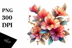 Abstract Wooden Small Stained Azalea Clipart Product Image 1
