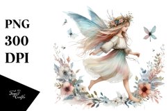 Boho Fairy in Washed Watercolor Product Image 1