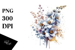 Abstract Shiny Golden Watercolor Clipart Product Image 3