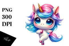Cool Haircut Unicorn, Lively PNG Product Image 1