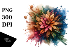 Abstract Chrysanthemum Colorful Splash Product Image 1