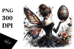 Gothic Fairy with Easter Egg PNG Product Image 1