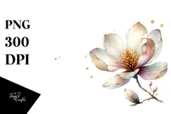 Magnolia with Golden Insertions PNG Product Image 1