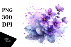 Violet with Metallic Insertions, PNG Product Image 1