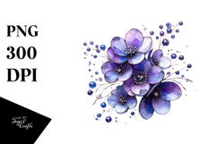 Violet with Metallic Insertions, PNG Product Image 1