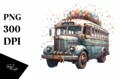 Vintage Dirty Bus Confetti | Watercolor Splash Product Image 3
