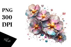 Shiny Primrose with Metallic Insertions Clipart Product Image 1