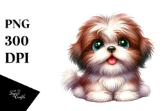 Cute Baby Shih Tzu Cartoon PNG Product Image 1