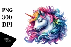 Vibrant Baby Unicorn PNG Product Image 1