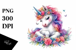 Vibrant Baby Unicorn PNG Product Image 1