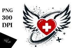 Heart with Wings, Transparent PNG Product Image 1